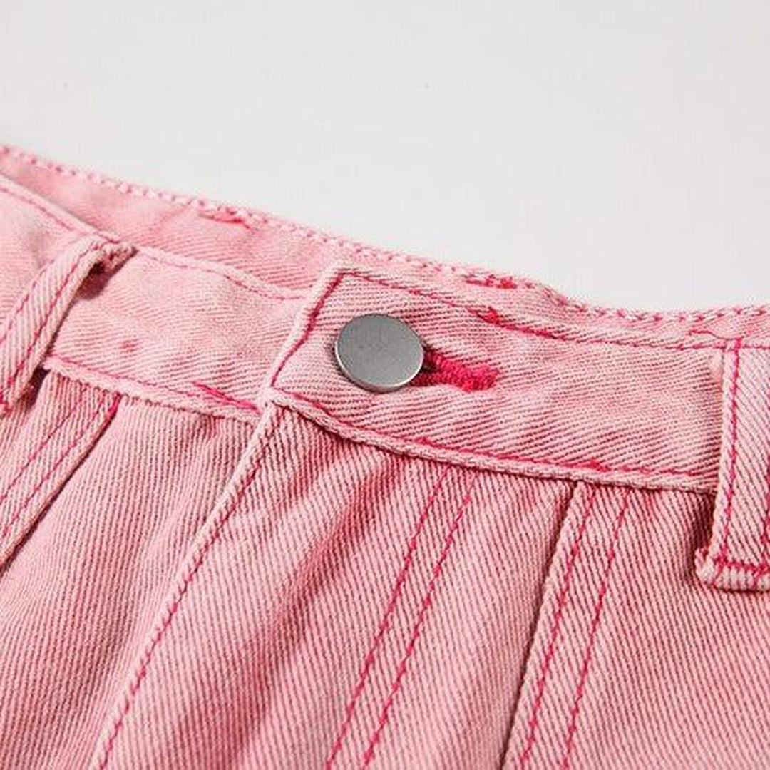 Vintage rosa Damen Baggy Jeans