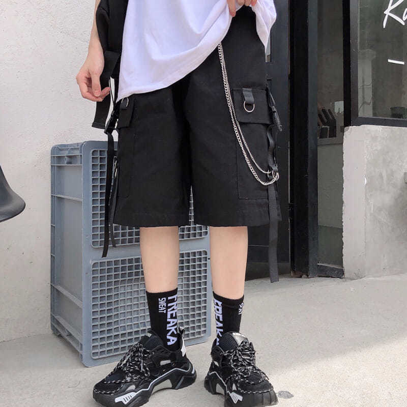 Pantalones cortos estilo Techwear para hombre