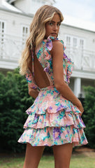 Lake Como Floral Cut Out Dress