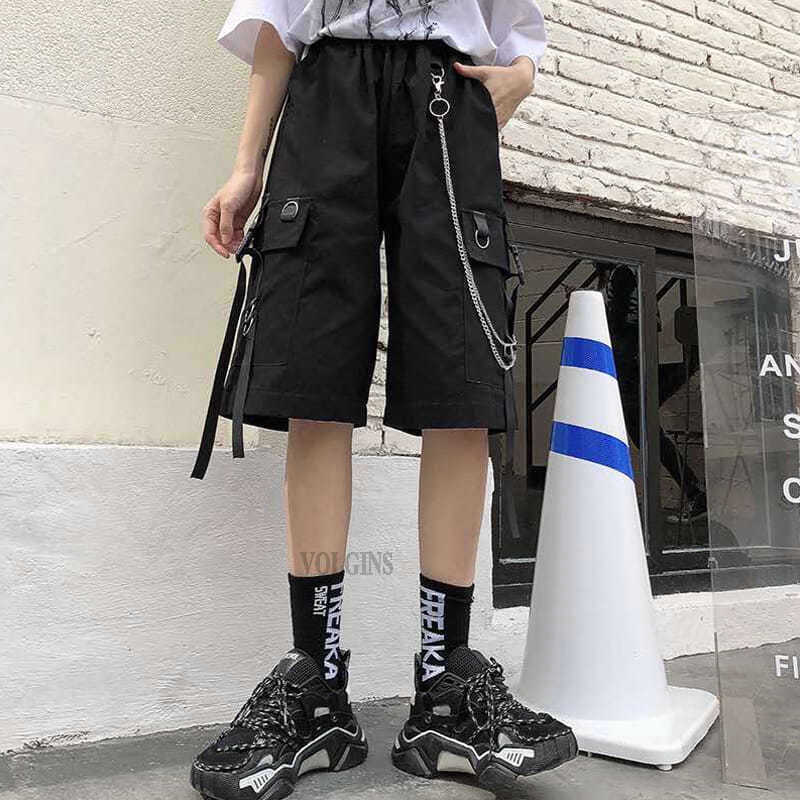 Pantalones cortos estilo Techwear para hombre