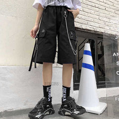 Pantalones cortos estilo Techwear para hombre