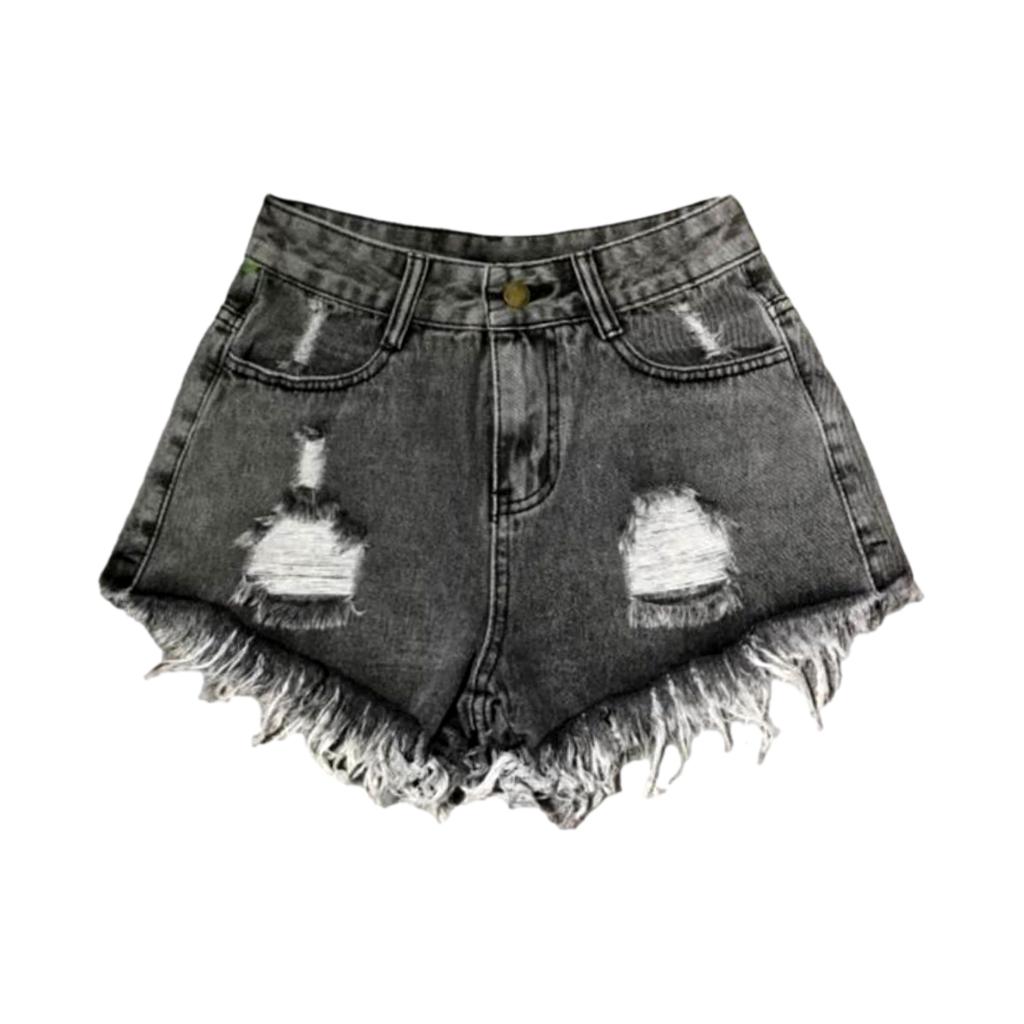 Y2k Distressed Jeansshorts für Damen