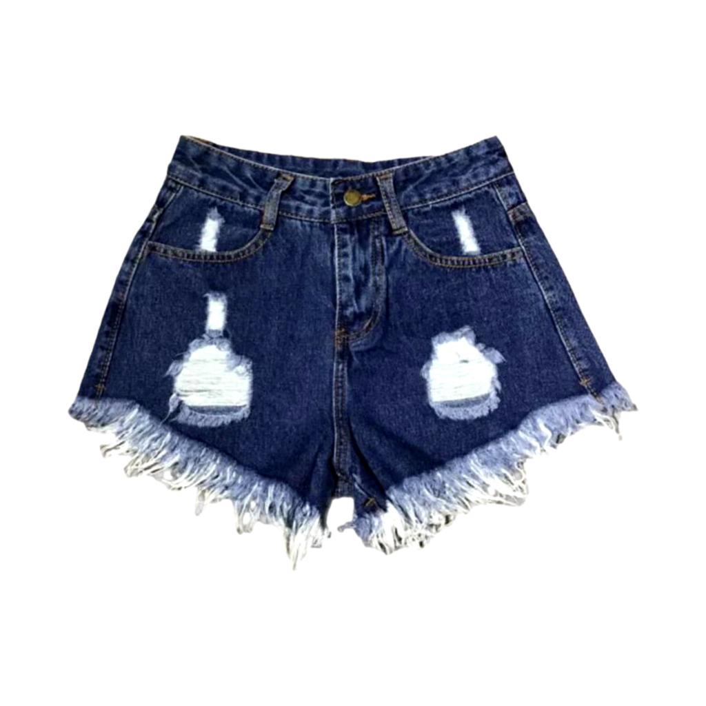 Y2k Distressed Jeansshorts für Damen