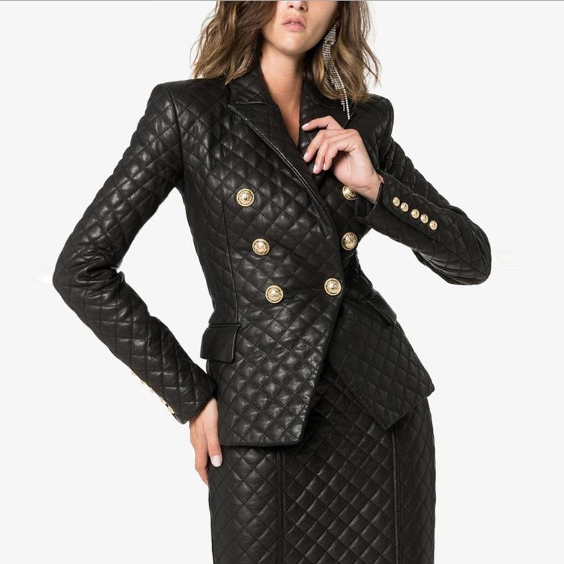 Arlene gesteppter Lederblazer