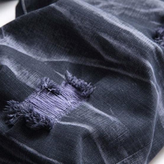 Batik-Zerrissene Jeans für Herren