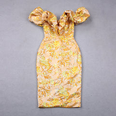 Schulterfreies, plissiertes, rückenfreies, figurbetontes Midikleid