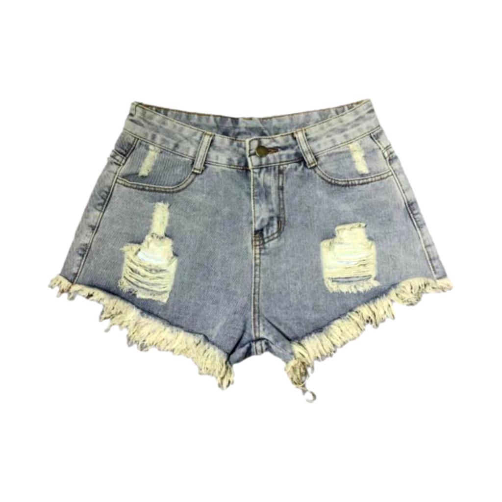Y2k Distressed Jeansshorts für Damen