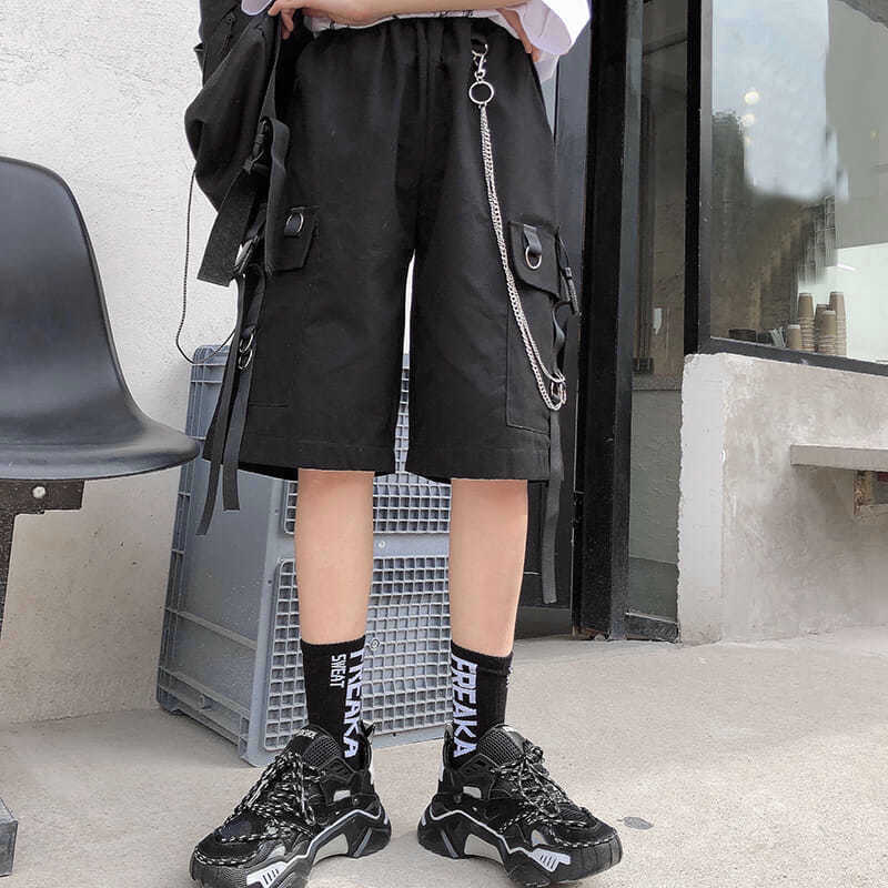 Pantalones cortos estilo Techwear para hombre
