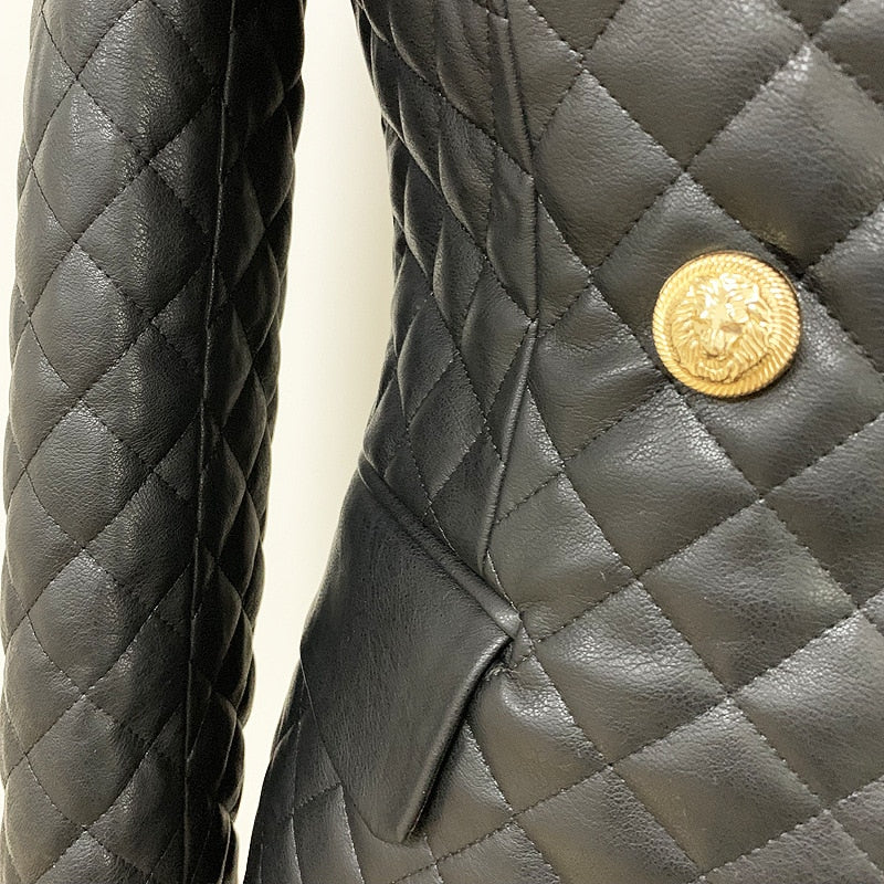 Arlene gesteppter Lederblazer