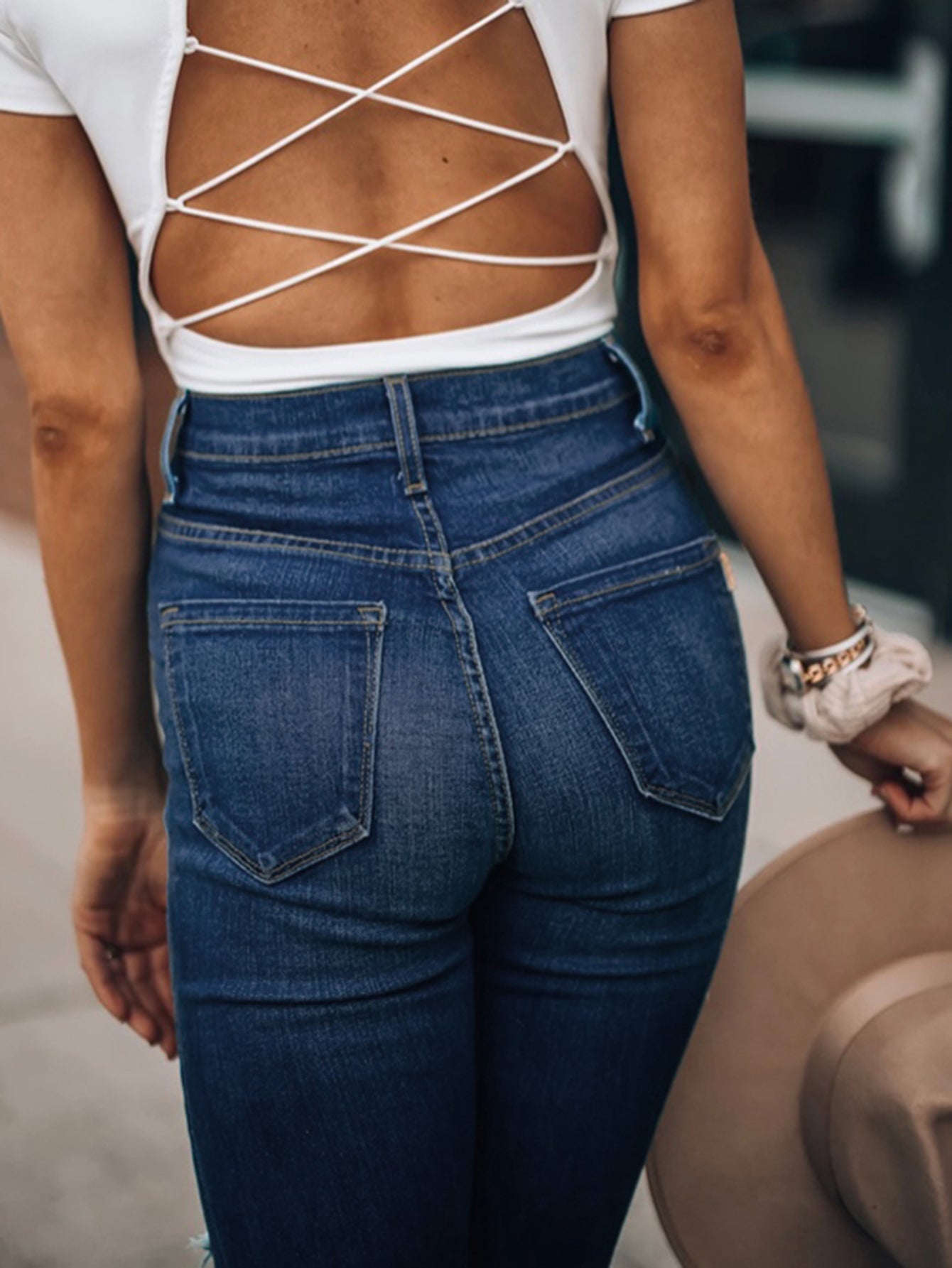 High Waist Flare Leg Jeans Sai Feel