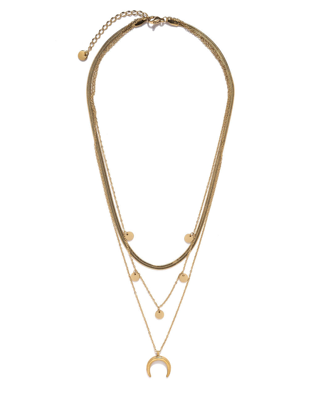 Collar de espiga en capas de cuerno