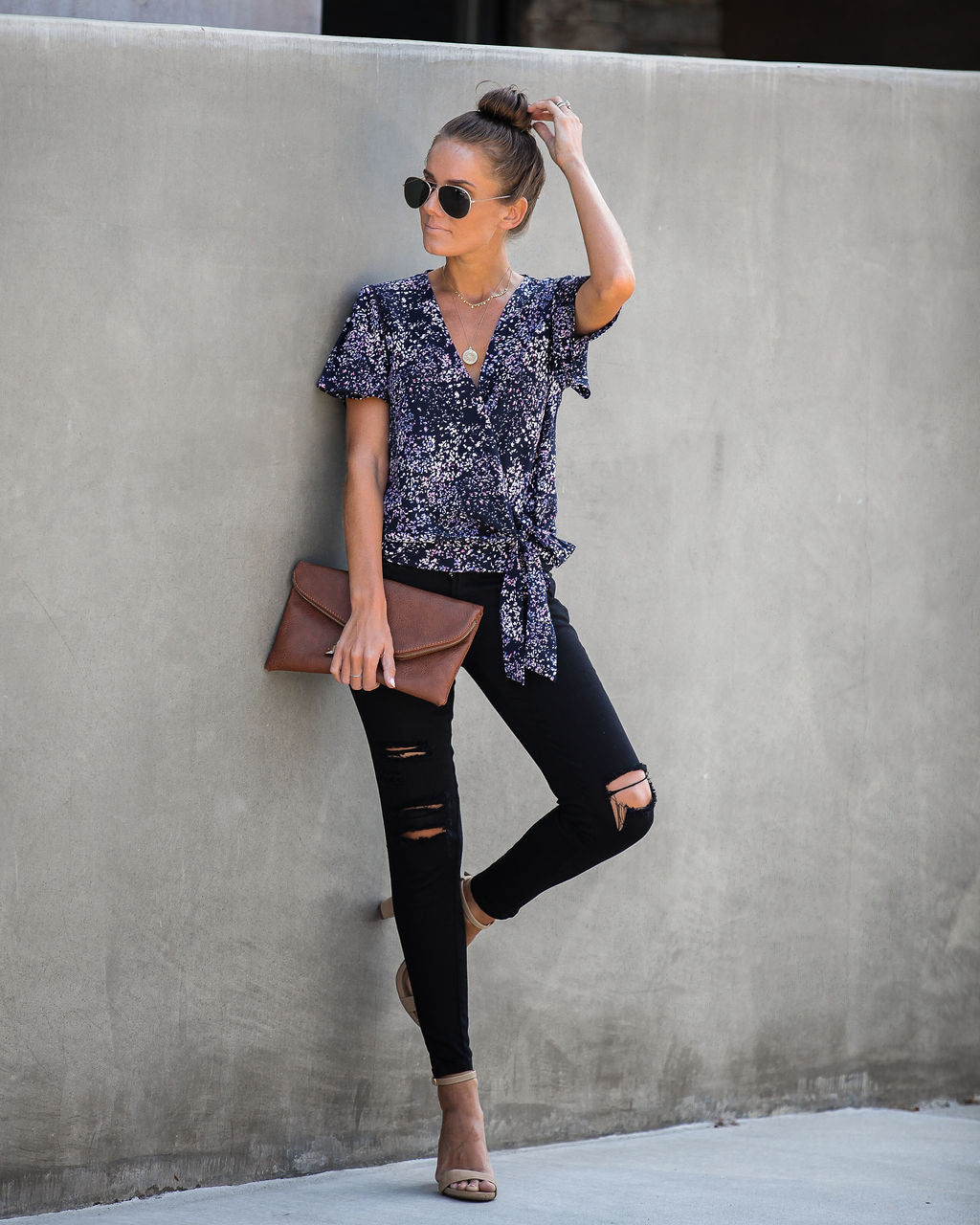 Marlowe – Bedruckte Wickelbluse