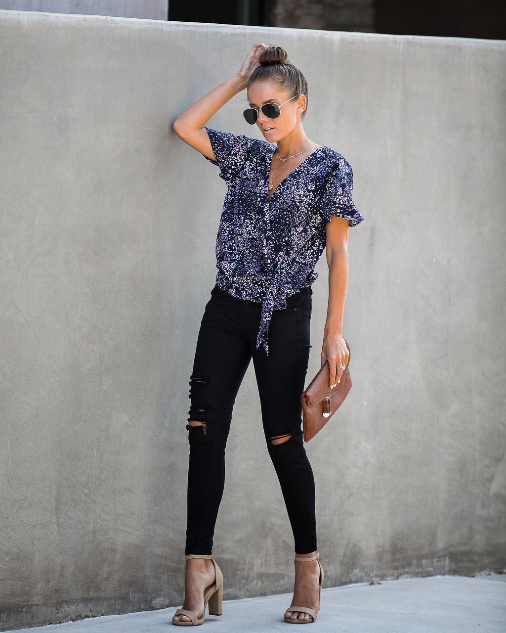 Marlowe – Bedruckte Wickelbluse