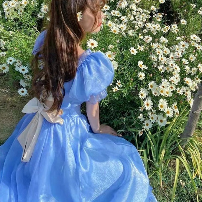 Vestido largo de princesa de la cabaña de hadas