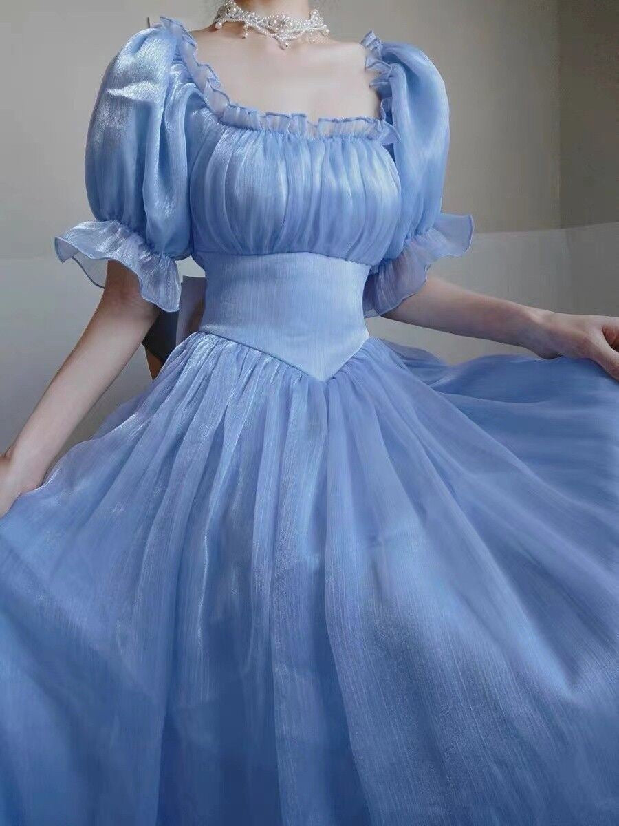 Vestido largo de princesa de la cabaña de hadas