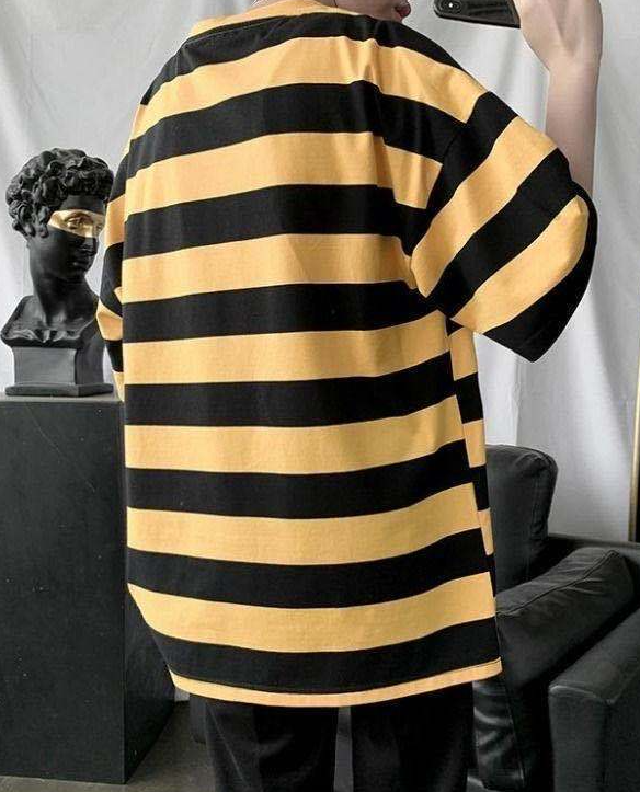 Gestreiftes T-Shirt mit Tasche für Herren