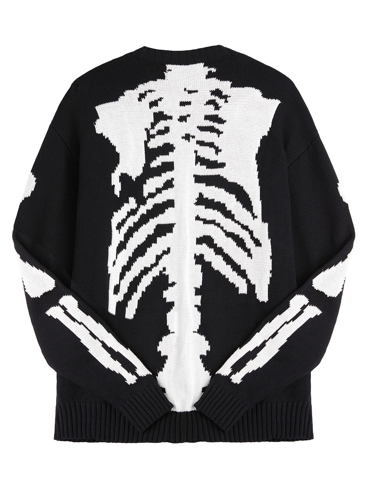 Übergroßer Skelett-Strickpullover