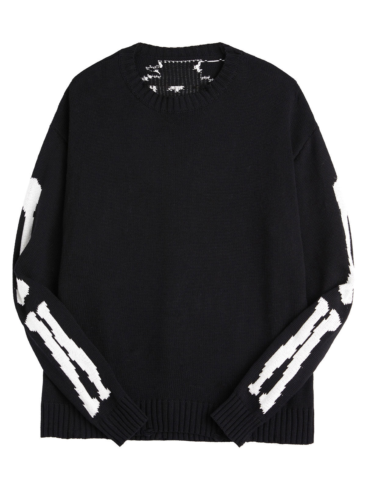 Übergroßer Skelett-Strickpullover