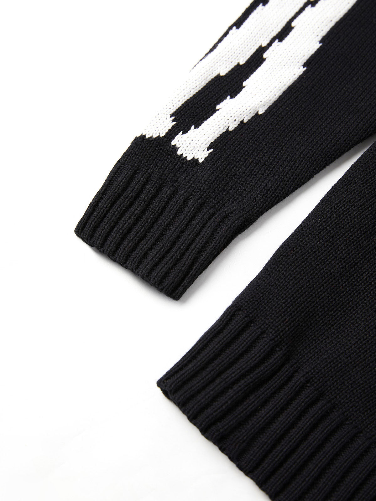 Übergroßer Skelett-Strickpullover