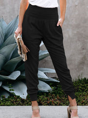 Geschlitzte Cropped-Hose