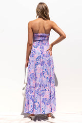 Vestido floral bohemio sin mangas