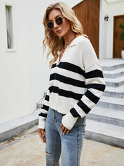 Long-sleeved Cotton Knit Top Sai Feel