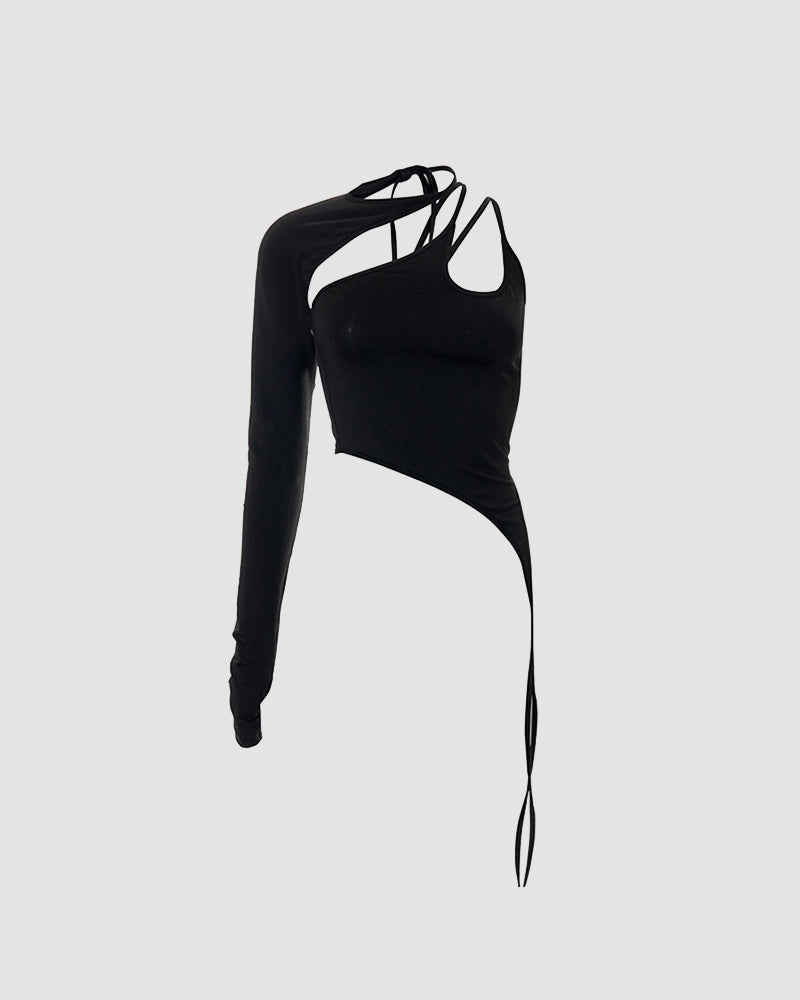 Matrix Babe One-Shoulder-Cutout-Top