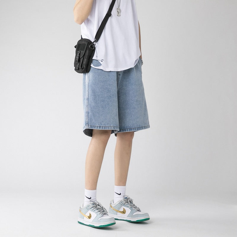 Hellblaue Herren Jeansshorts