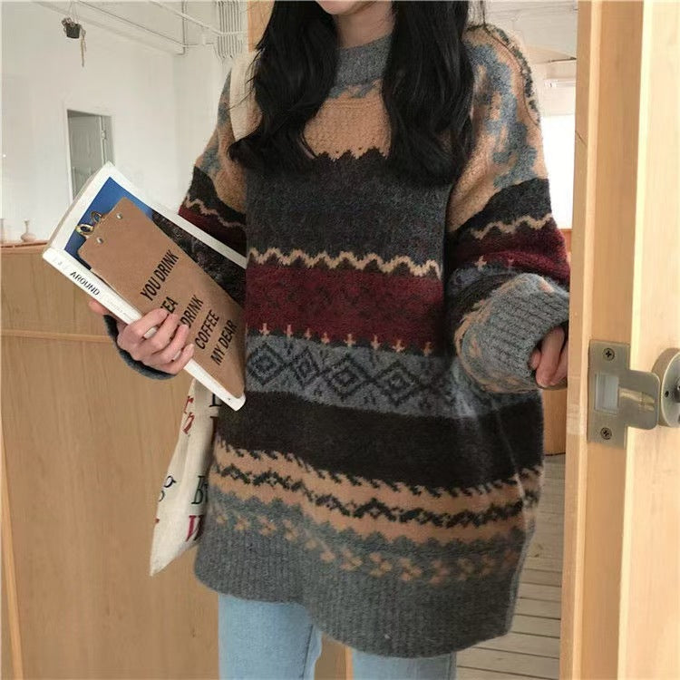 Pullover mit Oma-Muster aus den 80ern