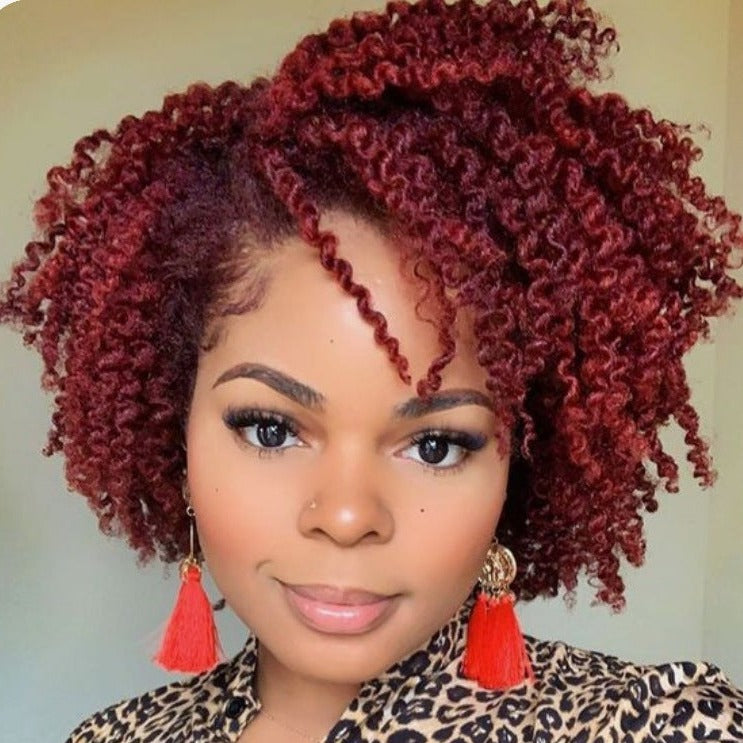 Short african small roll hair headgear wigs