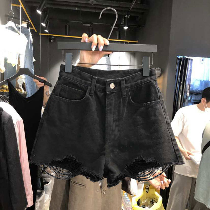 Streetwear-Strand-Jeansshorts im Used-Look