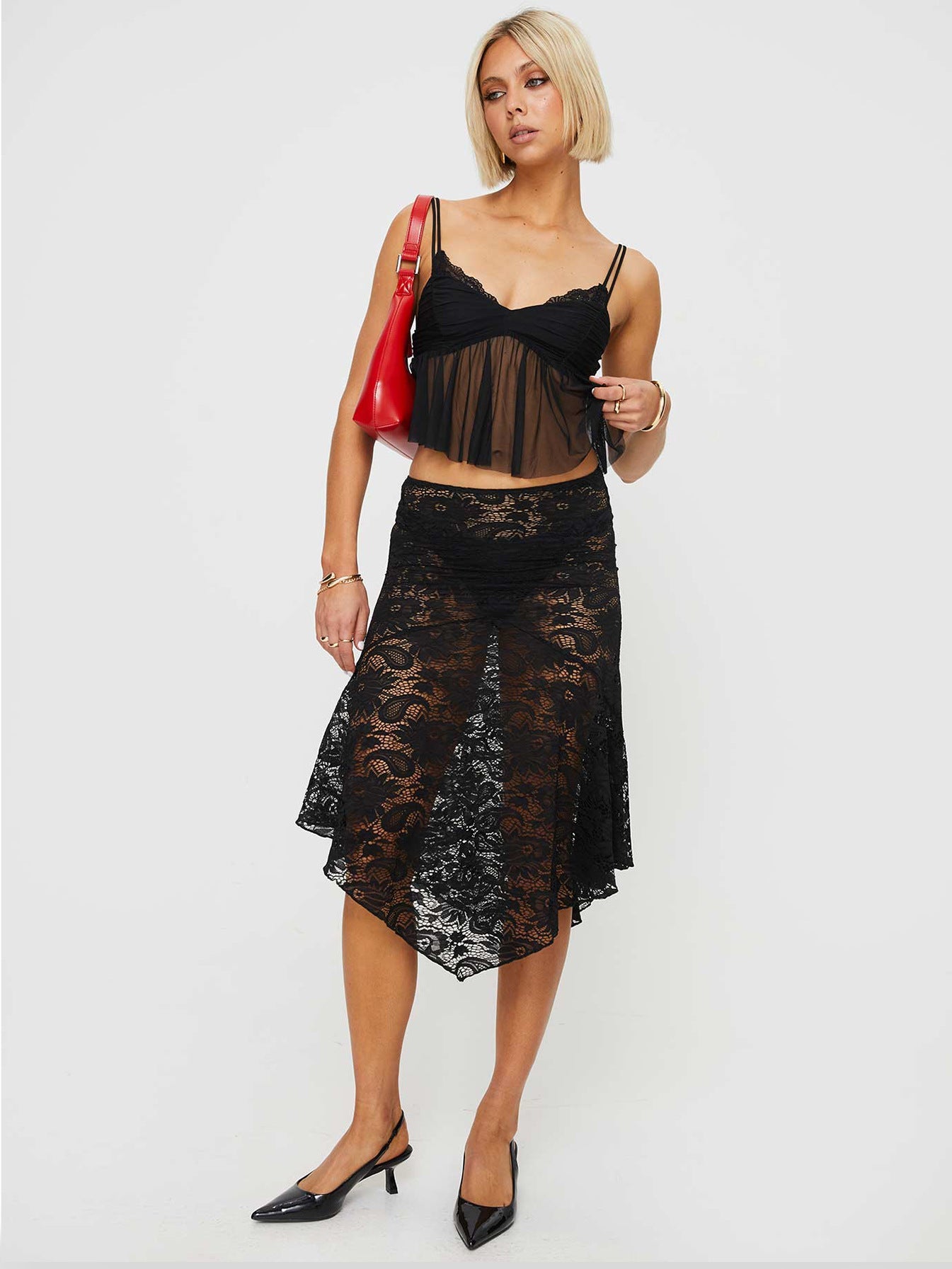 Gratitude Satin Crop Babydoll Tank - Cinnamon Ins Street