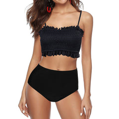 Zweiteiliger Badeanzug mit Rüschen