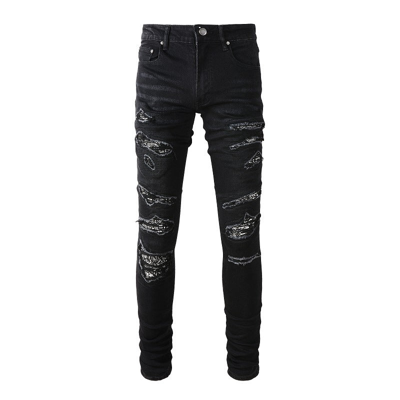 Stylische Skinny Jeans im Used-Look für Herren