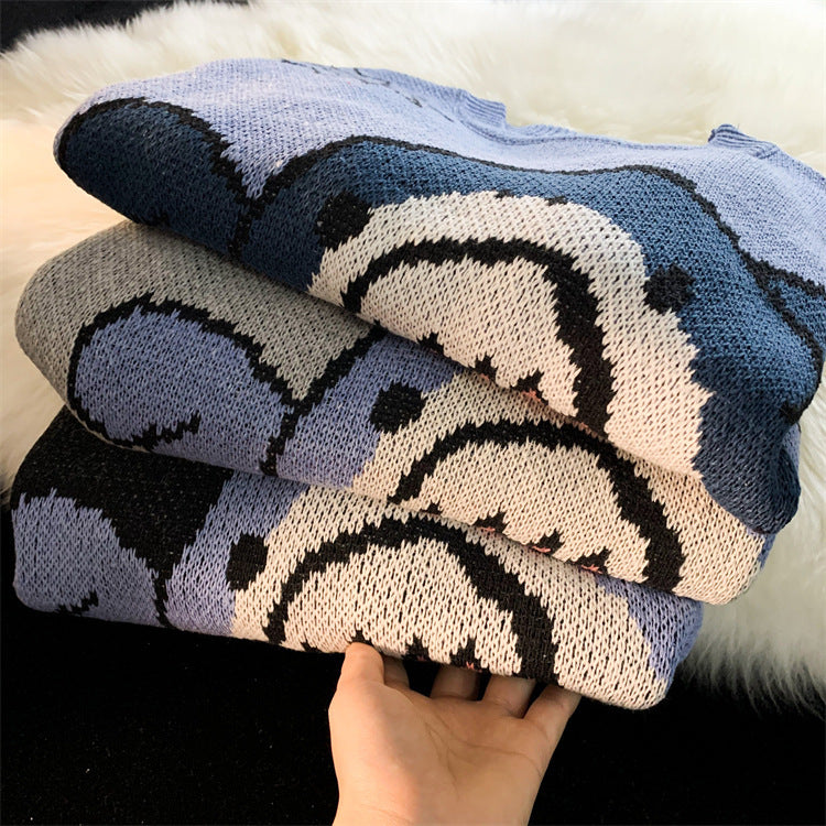 Pullover mit Hai-Klatschmuster