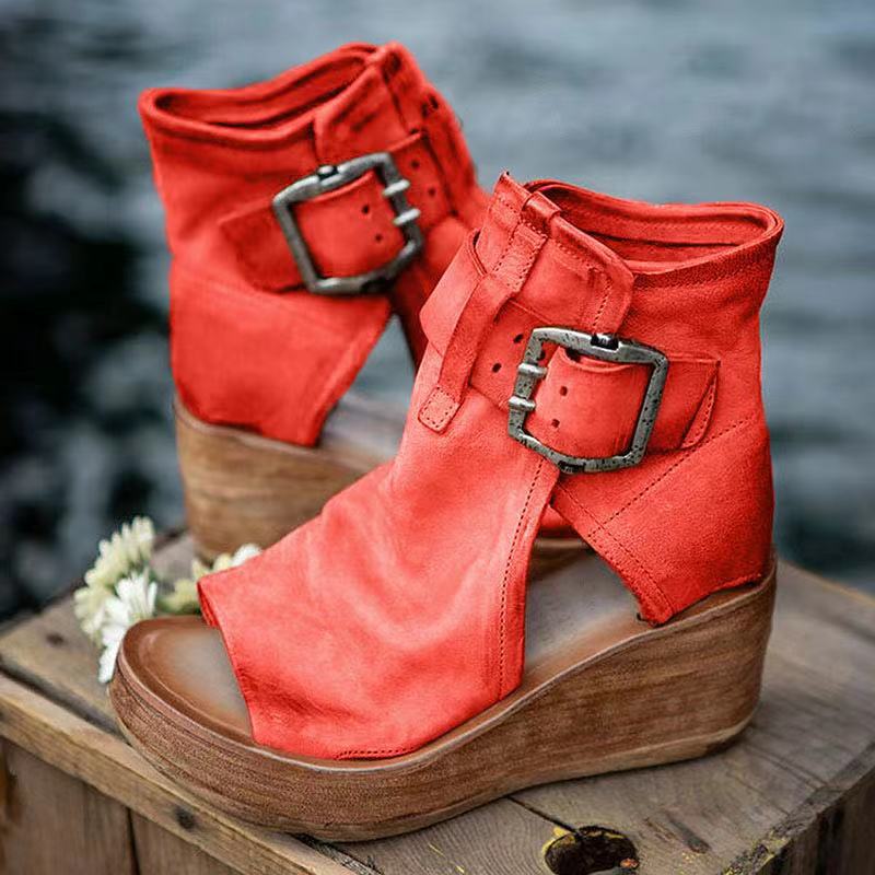 Vintage Fischmaul-Sandalen