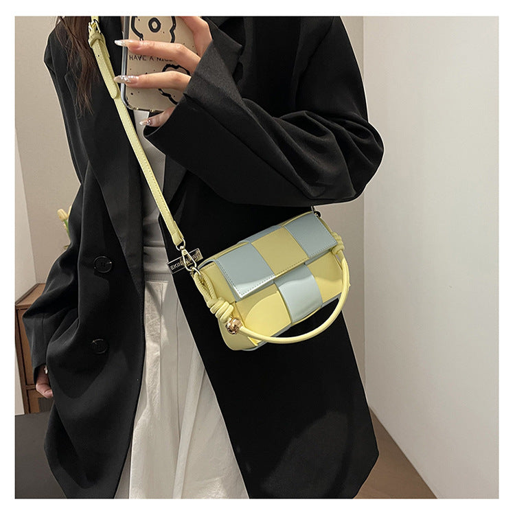 Damen Schultertasche in Kontrastfarbe