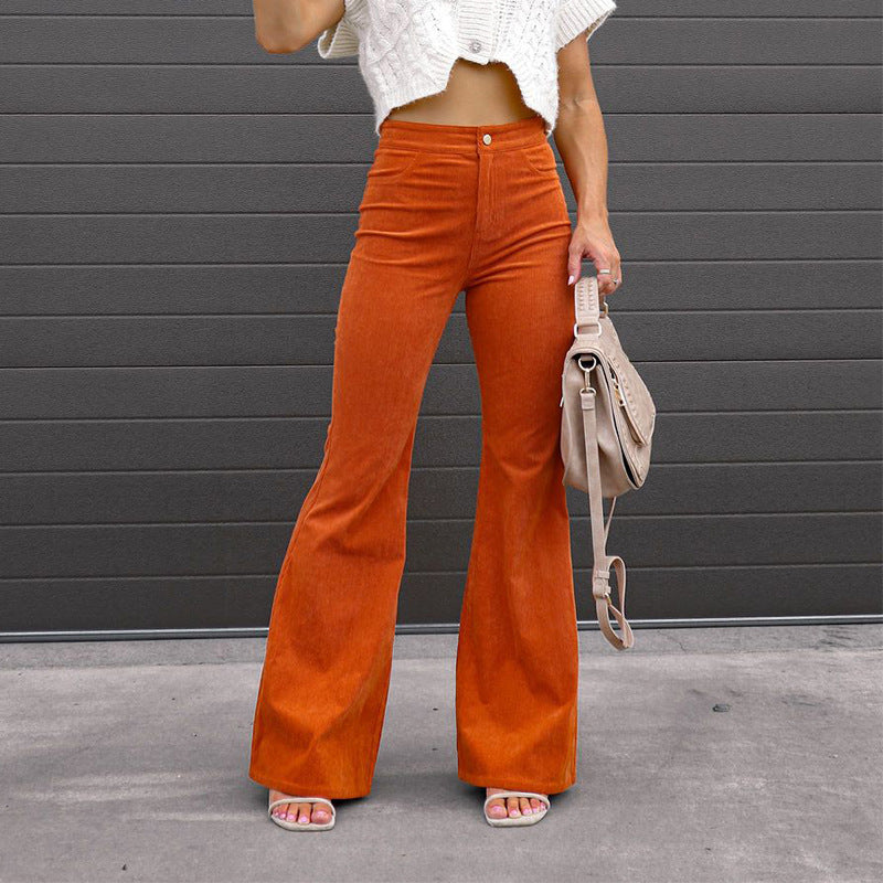 Zenana Clementine – Bootcut-Jeans in voller Größe mit hohem Bund in dunklem Olivgrün