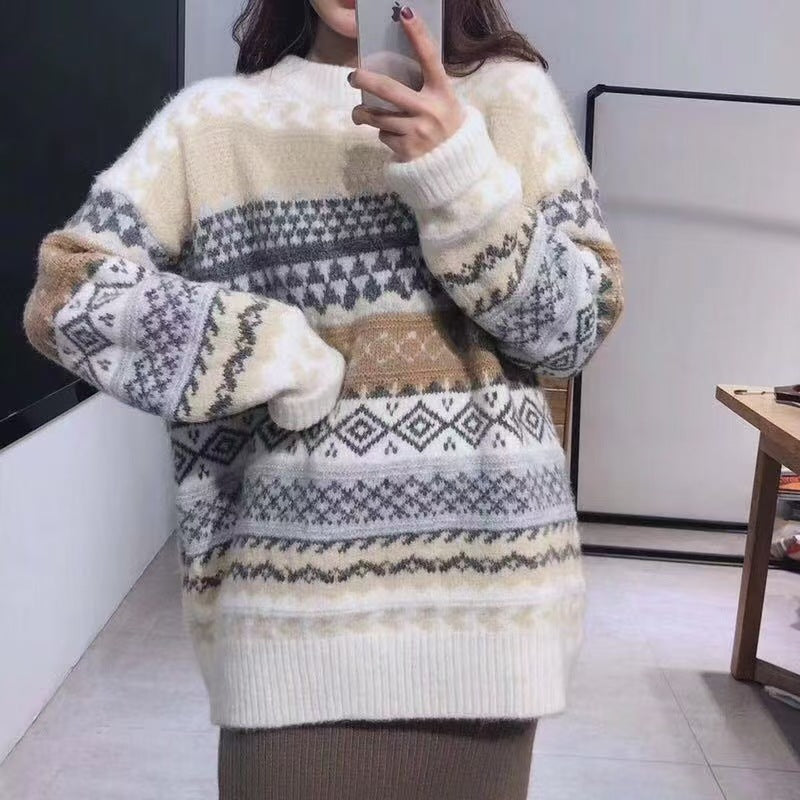 Pullover mit Oma-Muster aus den 80ern