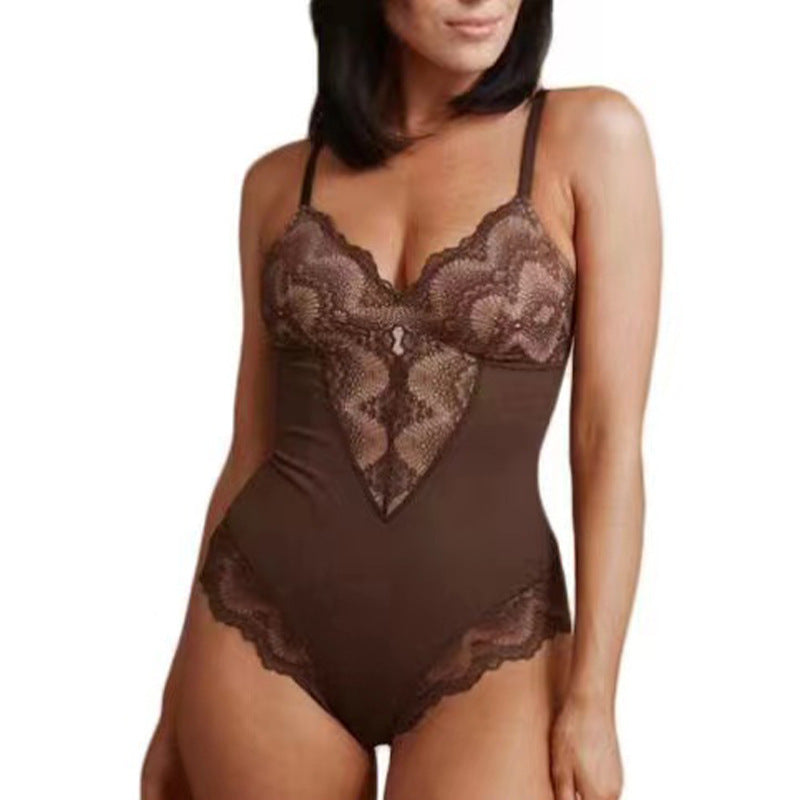 Schwarzer schulterfreier Spitzen-Bodysuit für Damen