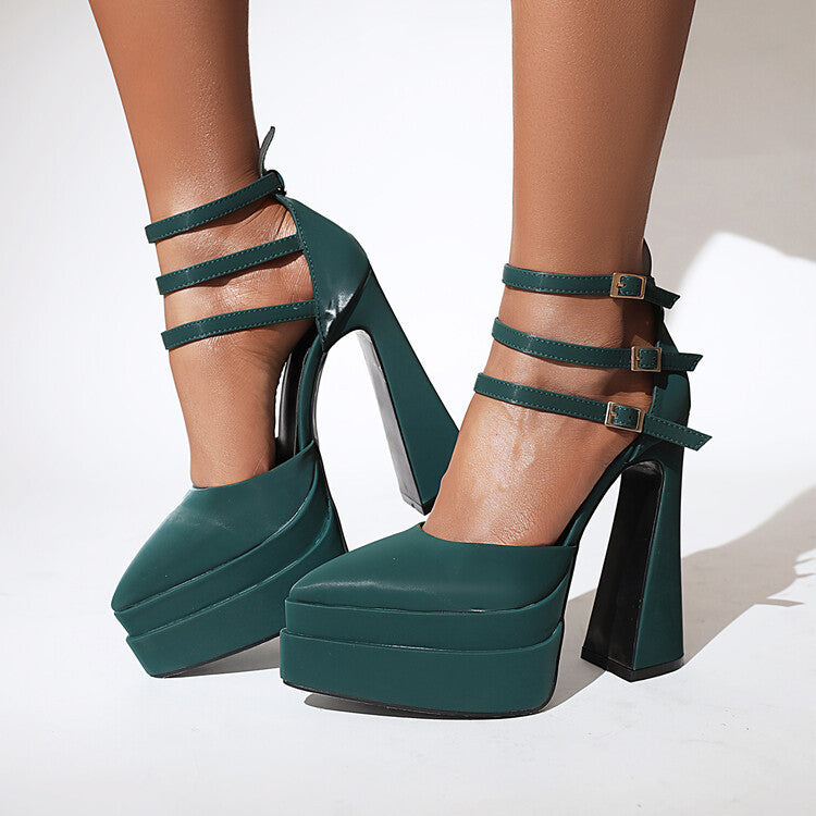 Foster Hellblaue Plateau-Pumps