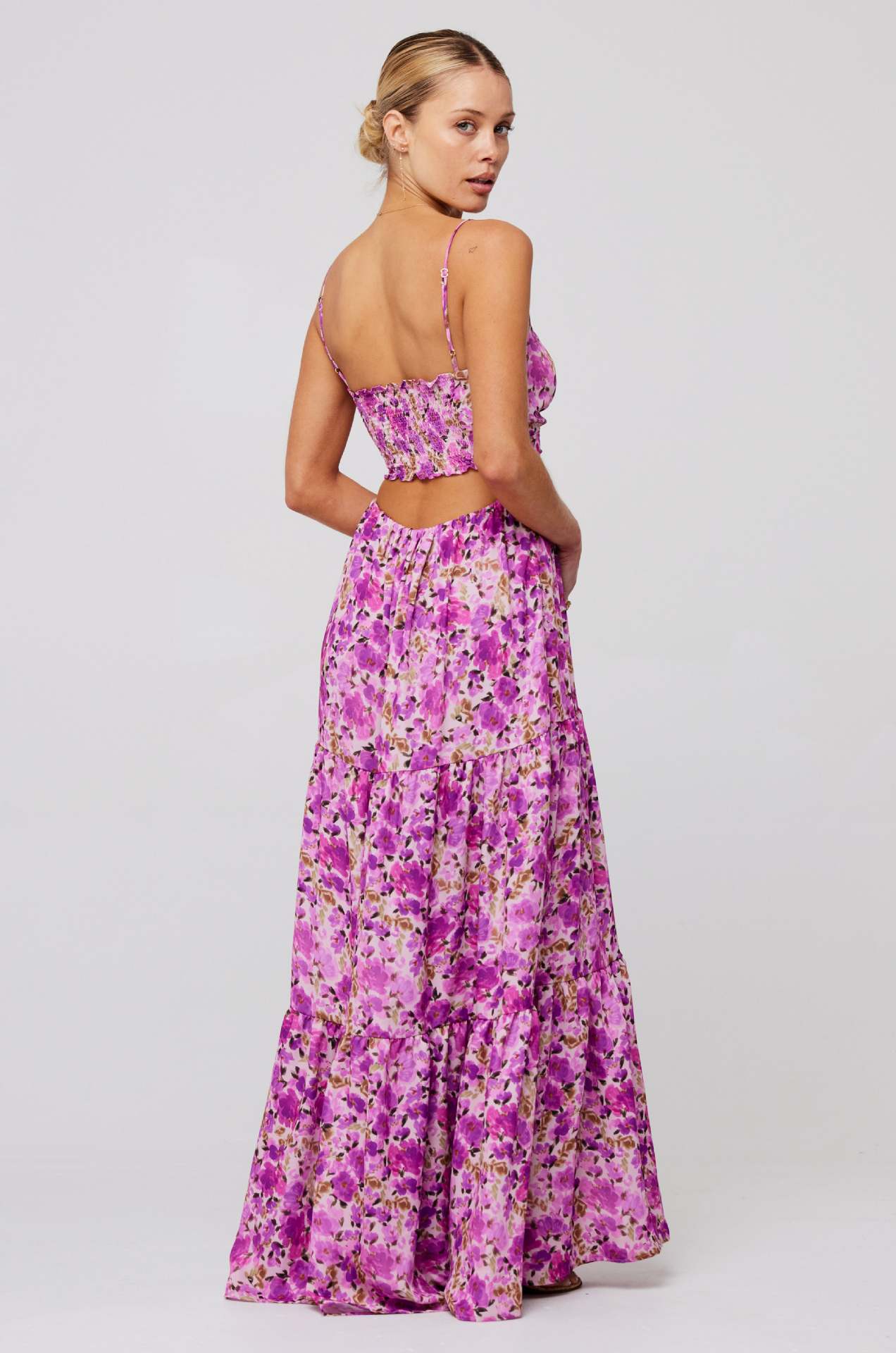 Vestido largo bohemio escalonado de True Story 