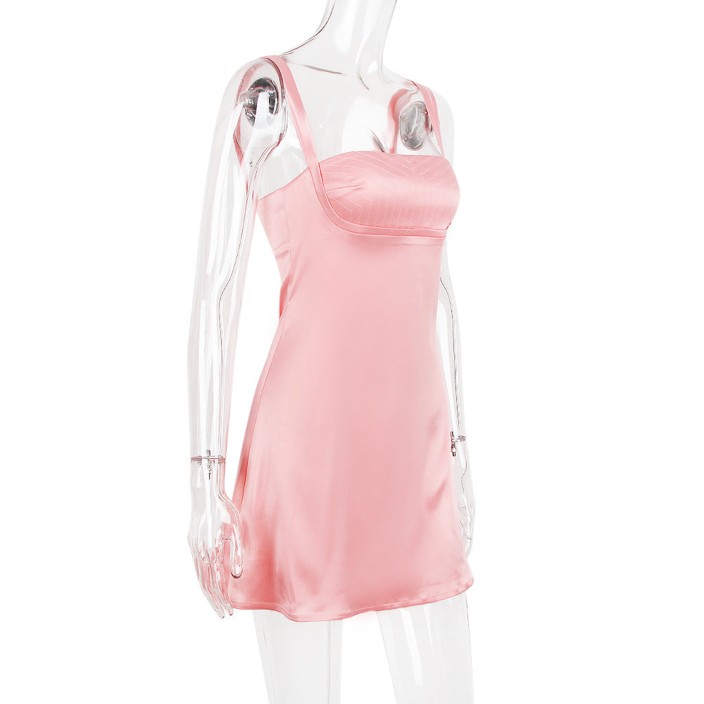VESTIDO VINTAGE CREMA MINI - Rosa