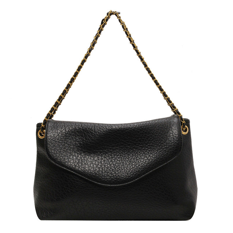 Bolso bandolera Stella con cremallera y sobre - Negro