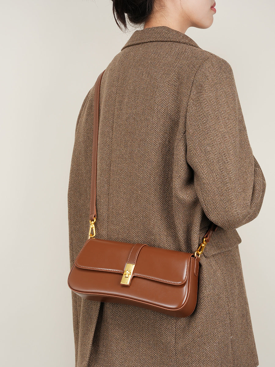 Vintage Design Pflanzlich gegerbte Tasche Schulter Umhängetasche