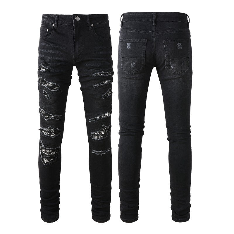 Stylische Skinny Jeans im Used-Look für Herren