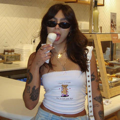 Tube-Top mit Future Dear Person-Grafik