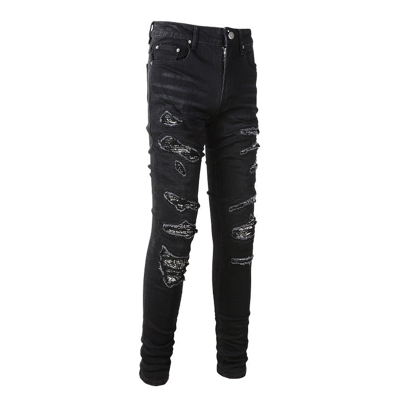 Stylische Skinny Jeans im Used-Look für Herren