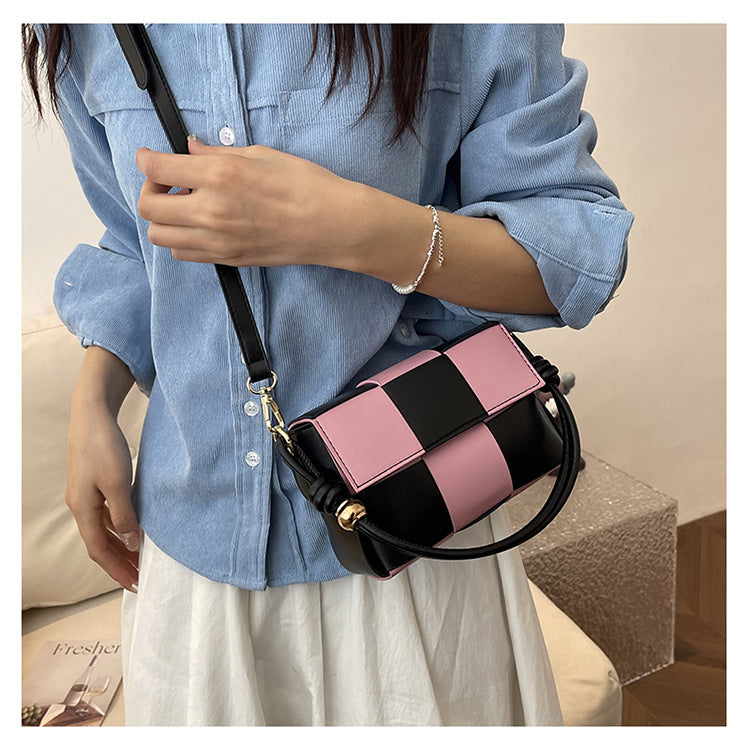 Damen Schultertasche in Kontrastfarbe