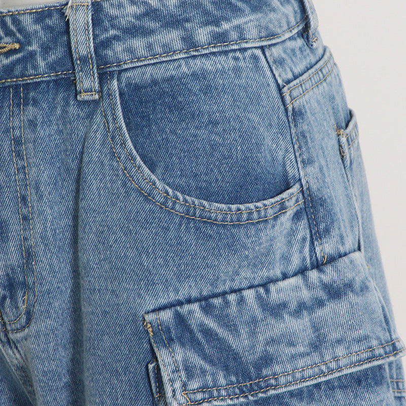 Übergroße Jeans „Persephone“ mit Taschen